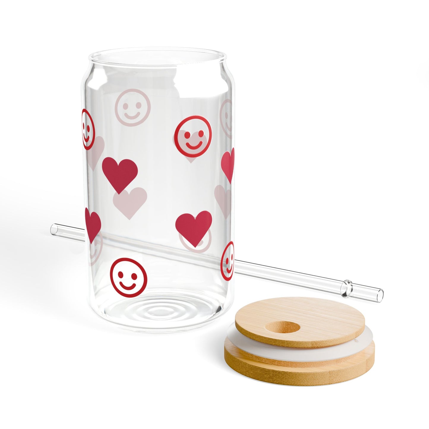 Smile Love Sipper Glass, 16oz