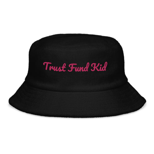 Trust Fund Kid Unstructured terry cloth bucket hat