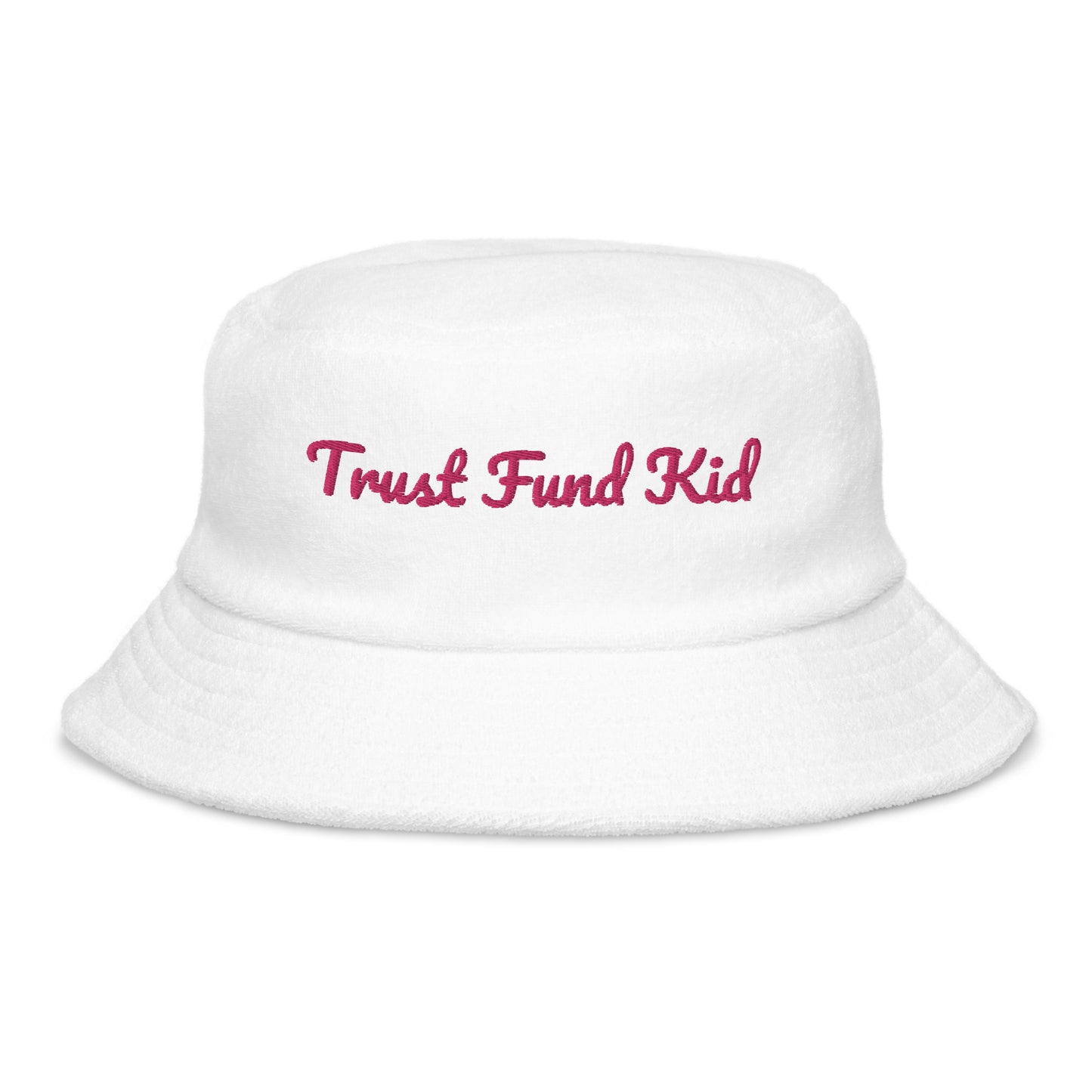 Trust Fund Kid Unstructured terry cloth bucket hat